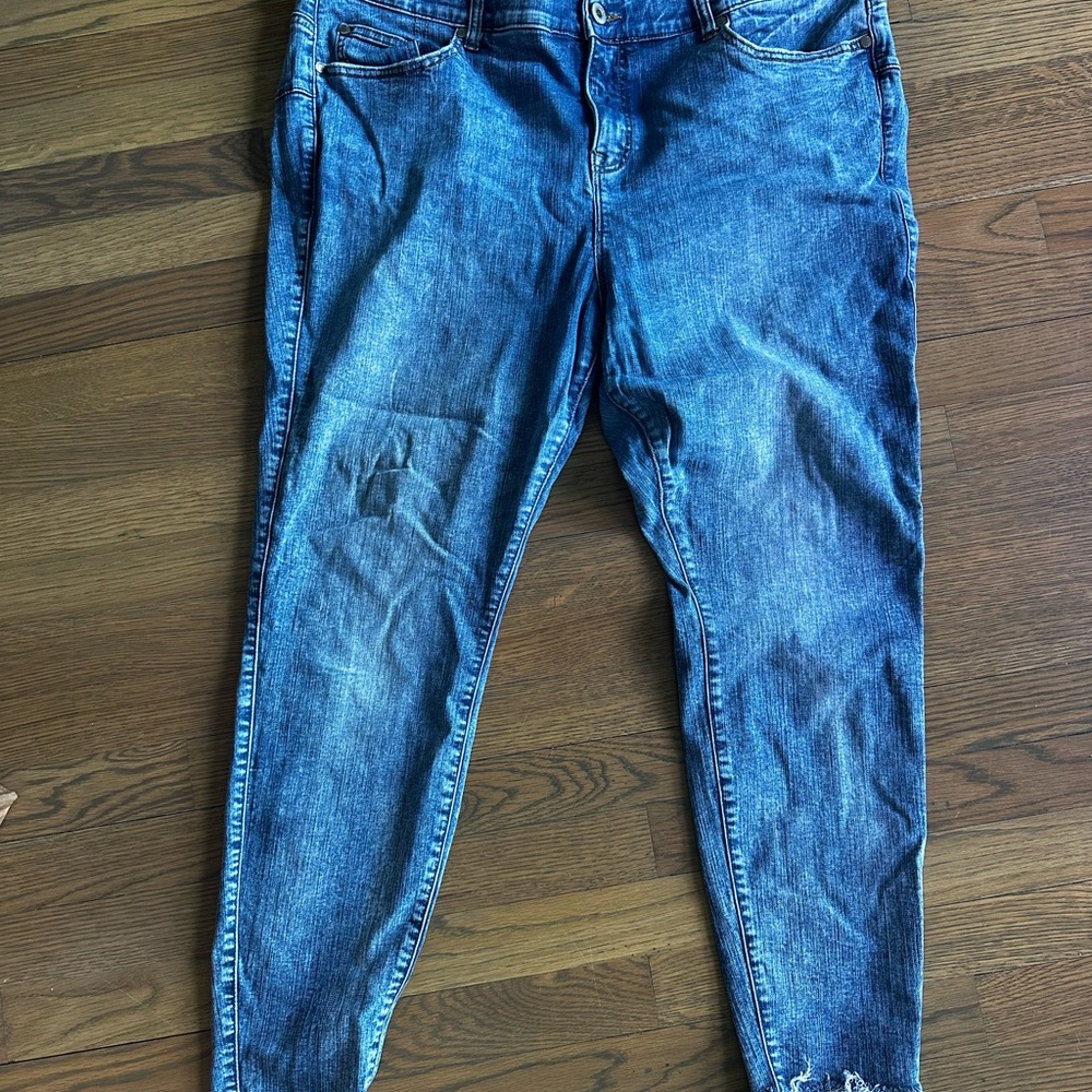 Torrid Blue Skinny Jeans Stretchy Denim